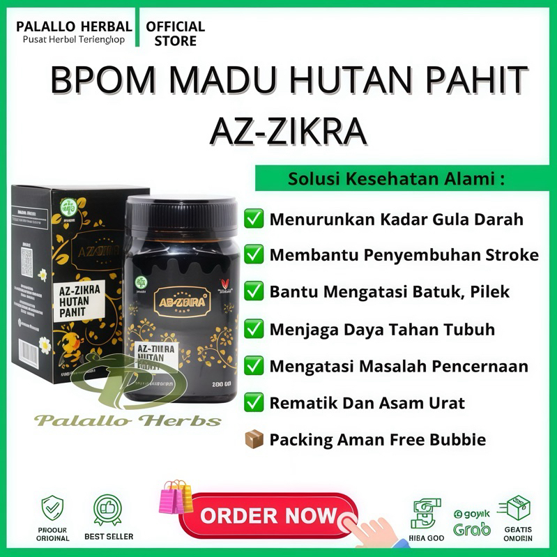 

BPOM Madu Az-Zikra Hutan Hitam Pahit | AZ Zikra Hitam 500 gram Azikra Azzikra Kemasan Baru Original