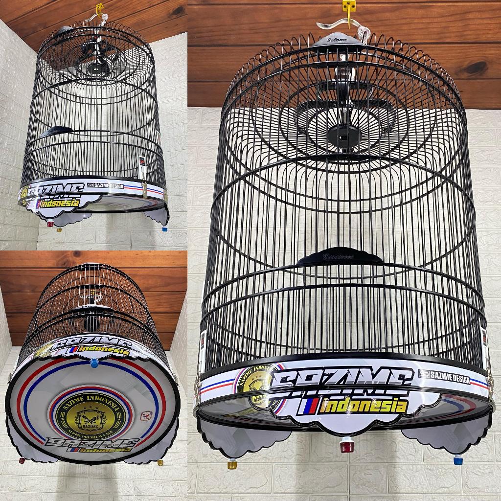 SAZIME DECAL TEBOK PVC NO 2 D58 PART 1 ( FREE PACKING KAYU ) SANGKAR BURUNG BULAT MURAY / MURAI BATU