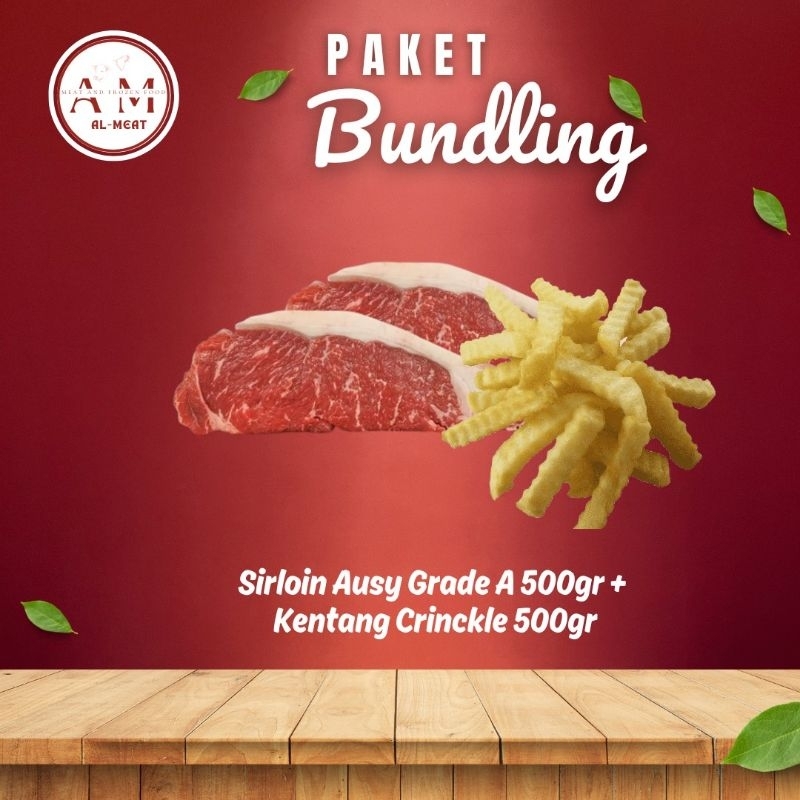 

Bundling Sirloin Import 500gr + Kentang Crinckle 500gr