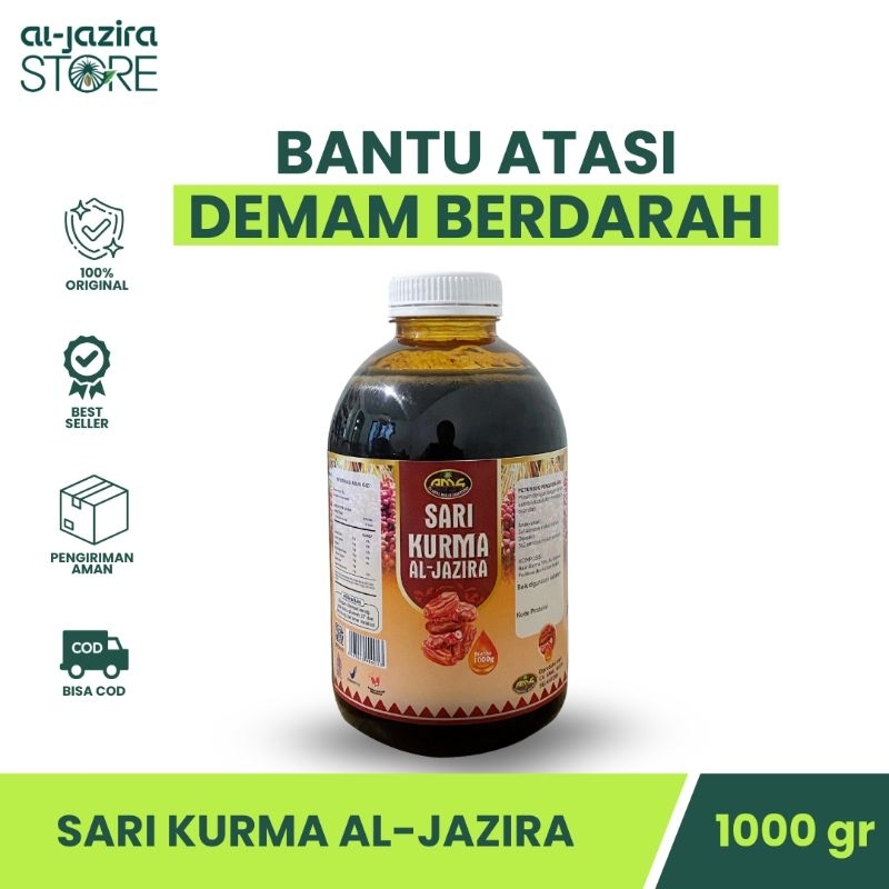 

Al-Jazira Sari Kurma Bantu Atasi Demam Berdarah Asli 100% Original 1KG BPOM & Halal MUI