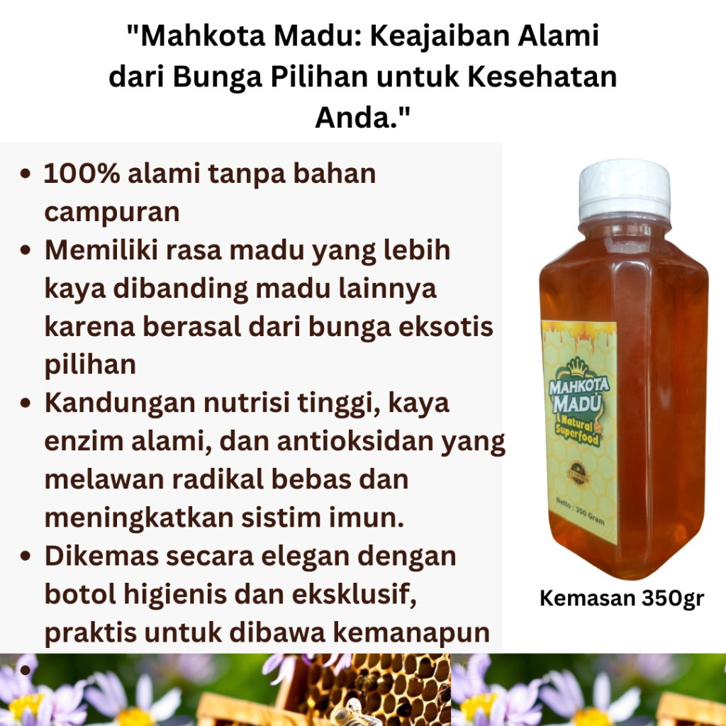 

Madu Asli 100% Murni Premium 350gr- Superfood Alami- Solusi Daya Tahan Tubuh Saat Musim Hujan