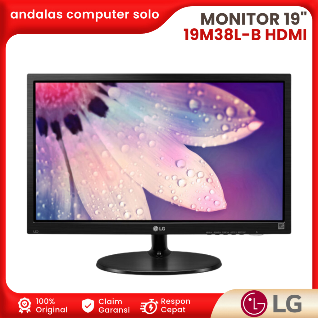 MONITOR LED 19inch LG 19M38L-B HDMI HD 1366 x 768 LED MONITOR LG 19"