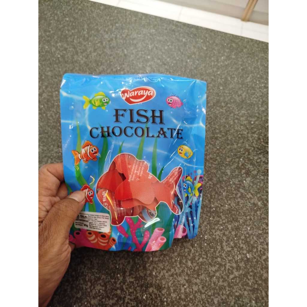 

Naraya Fish Chocolate 80 Gram - Coklat Berbentuk Ikan