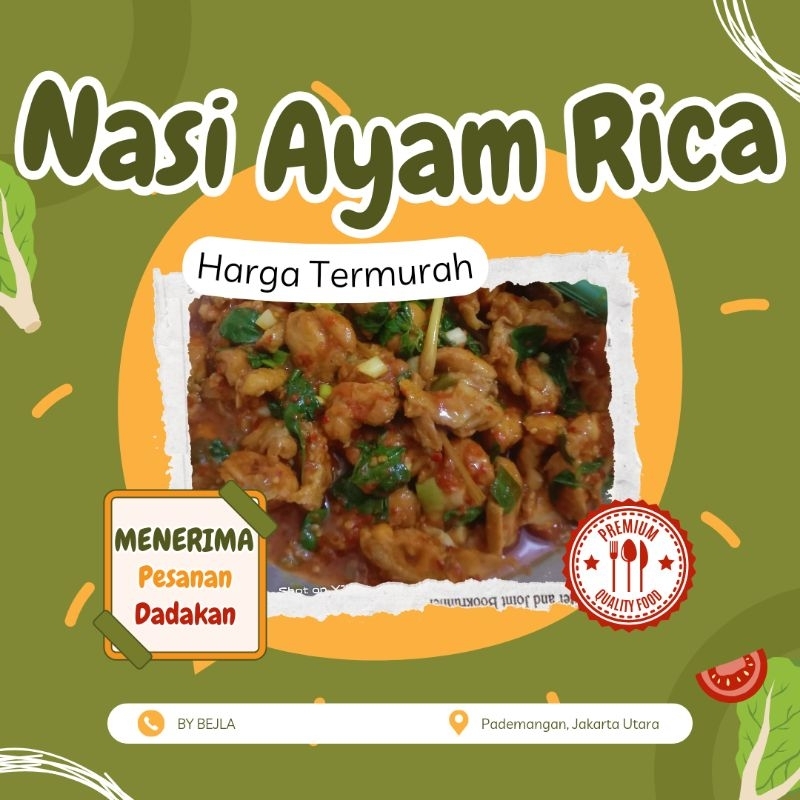 

Nasi Ayam Rica by Bejla | Rice Bowl | Min. Order 5pcs