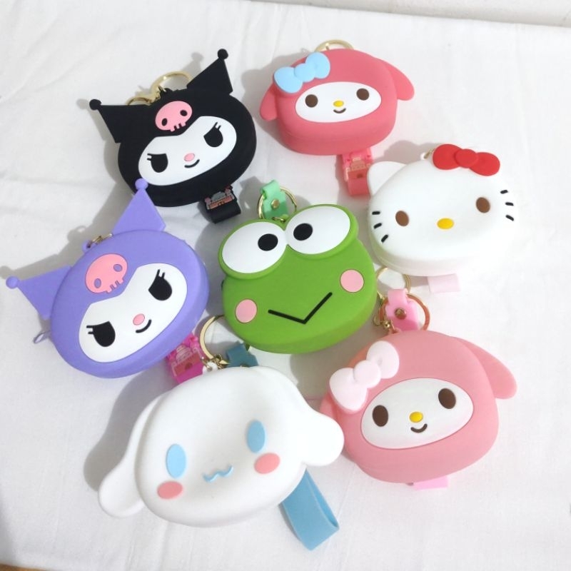 Gantungan Kunci Sanrio Dompet Koin Jelly Bahan Silicone | Dompet Koin Silicone Sanrio | Keychain San