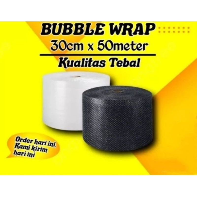 

Bubble wrap roll ukuran 30cm x 50meter / plastik gelembung harga pabrik