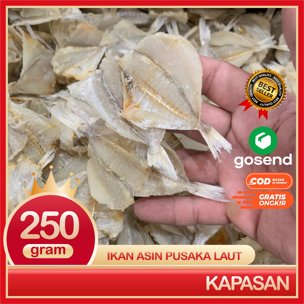 

Kapasan Ikan Asin Kapasan Tulang Super Bersih Dan Segar 250 Gram