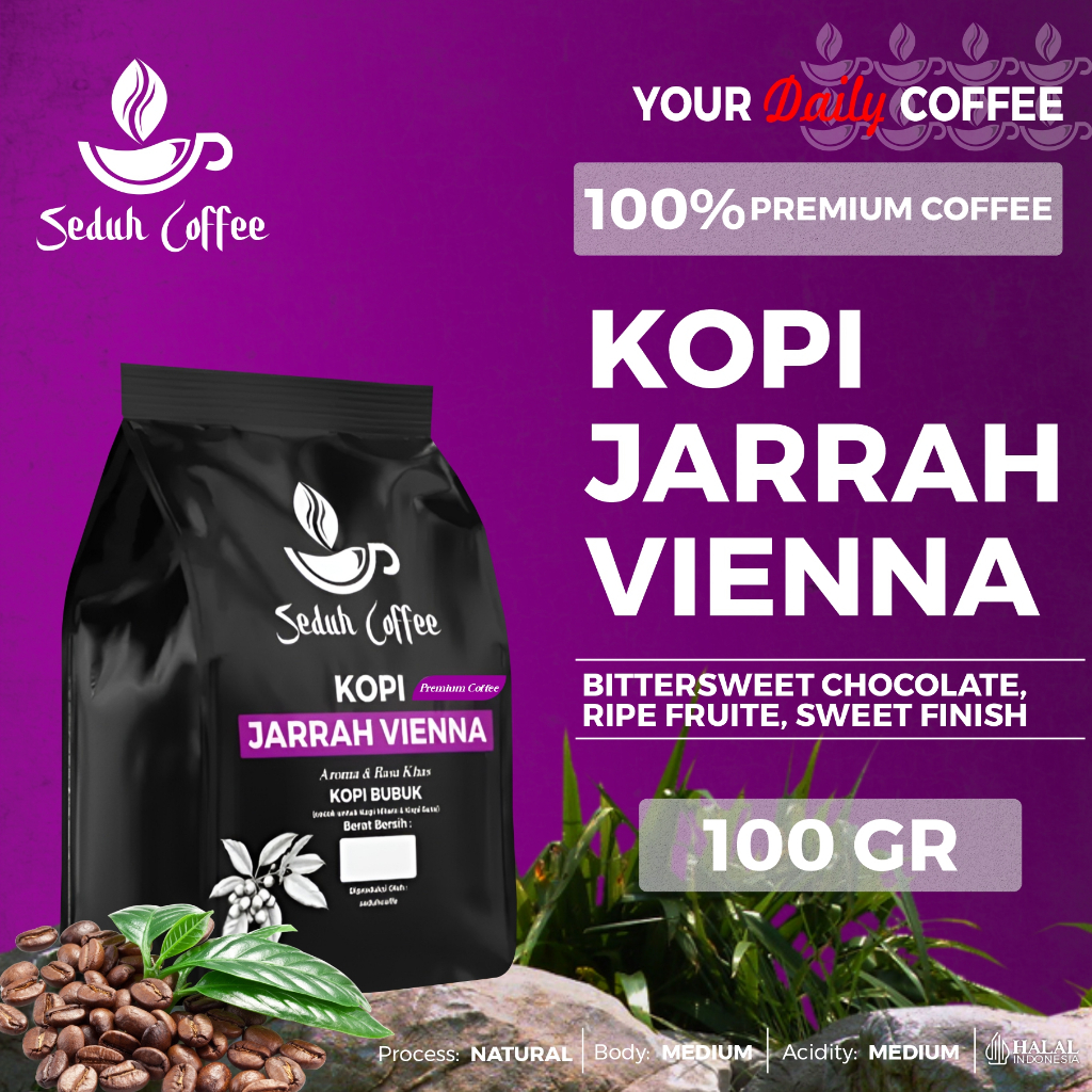 

SEDUH- Bubuk Kopi import Jarrah Vienna Premium Asli 100gr