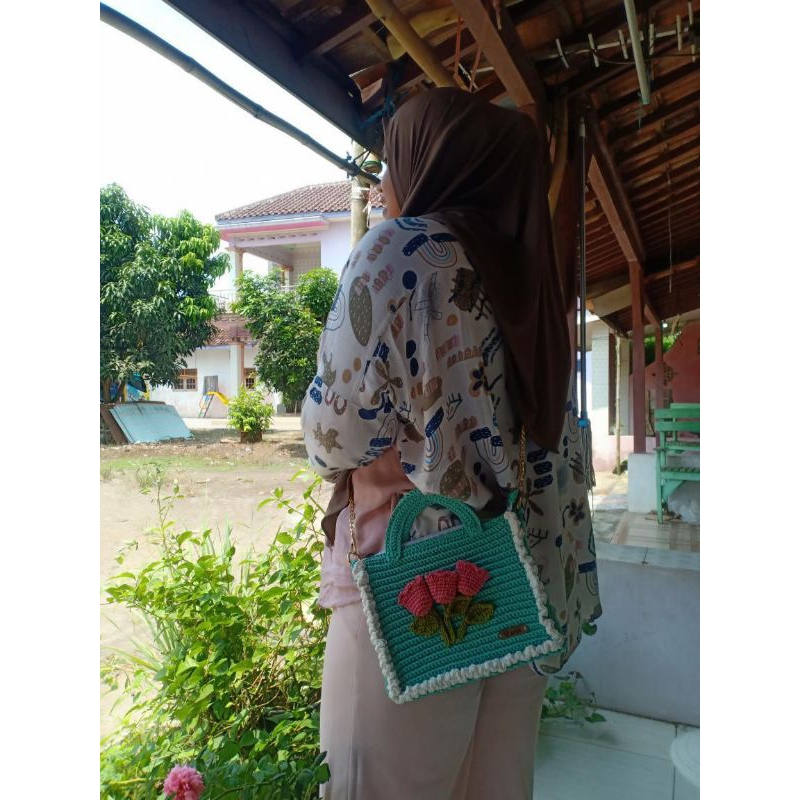 tulip bag - tas rajut inspired pinterest