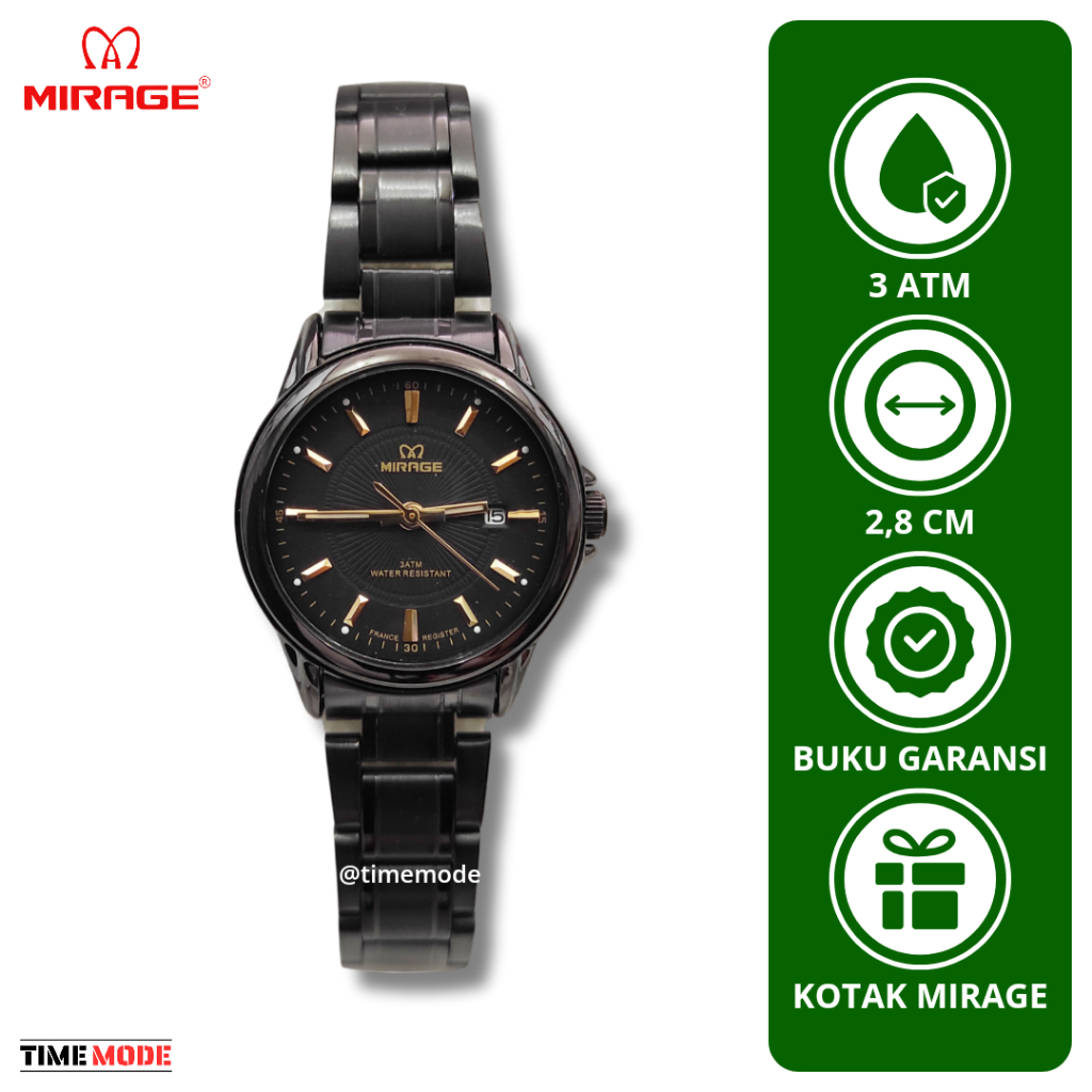MIRAGE Jam Tangan Wanita Mirage Original 8815 L Tanggal Analog
