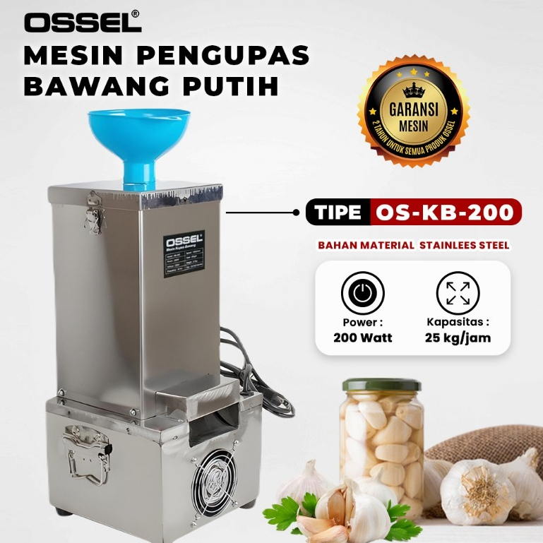 OSSEL Mesin kupas bawang putih 25 Kg Listrik mesin pengupas bawang Garlic 0S-KB200 OSSEL