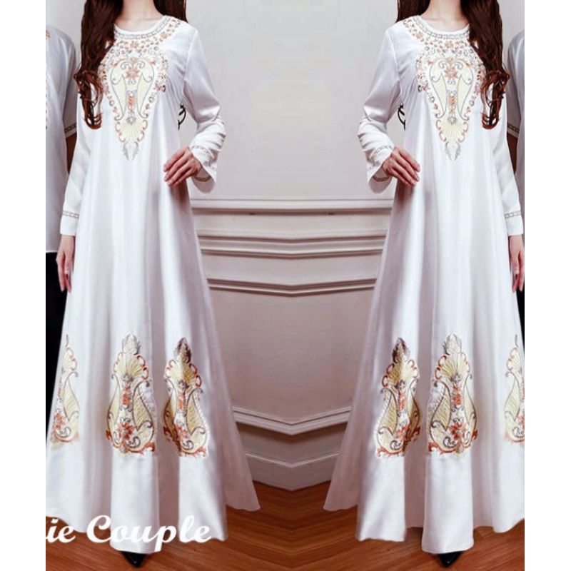 Baju Gamis Wanita Terbaru 2024 Longdress Cewek Gaun Kondangan Ghamis Syari Seragam Pengajian Pakaian