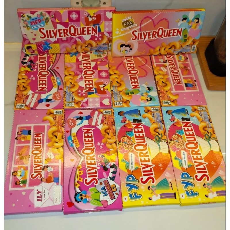 

pink EXP MARET 2026 Silverqueen Besar 55 gr isi 5 x 2 pcs (10pcs) Silverqueen Cashew Almond