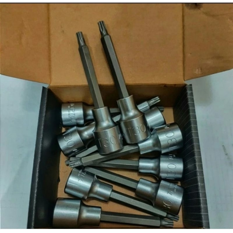 MATA KUNCI SOCK SOK BINTANG SEGI 5 LUBANG 1/2" x T30 LONG TOPTUL - T30