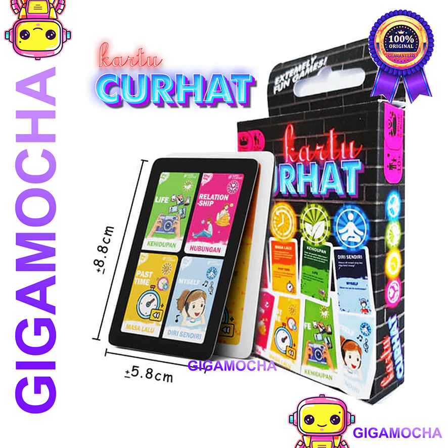 Kartu Curhat - PREMIUM QUALITY / Permainan Pertemanan / PDKT / Pasangan / Teman / Pacaran