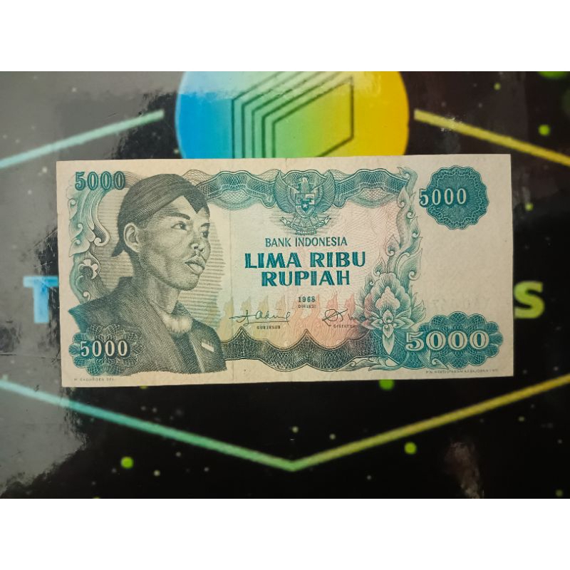 uang kuno 5000 Soedirman 1968