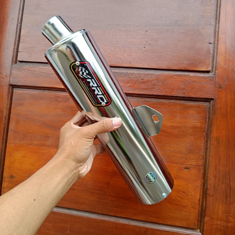 SLINCER KNALPOT CKD SATRIA FU BOBOKAN PLUS ADAPTOR INLET 50 ORIGINAL RRC