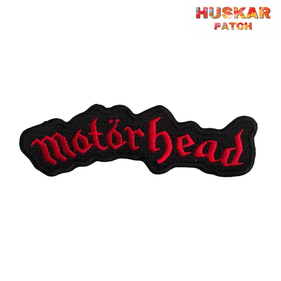 Patch bordir Emblem bordir Motorhead Ukuran 10,5x3cm Band Rock Metal Aksesoris Patch By Story Patch