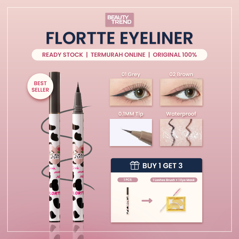 [READY ORI] Flortte Eyeliner Flortte Wow So Light Eyeliner Tipis Eyeliner Korea Eyeliner Douyin