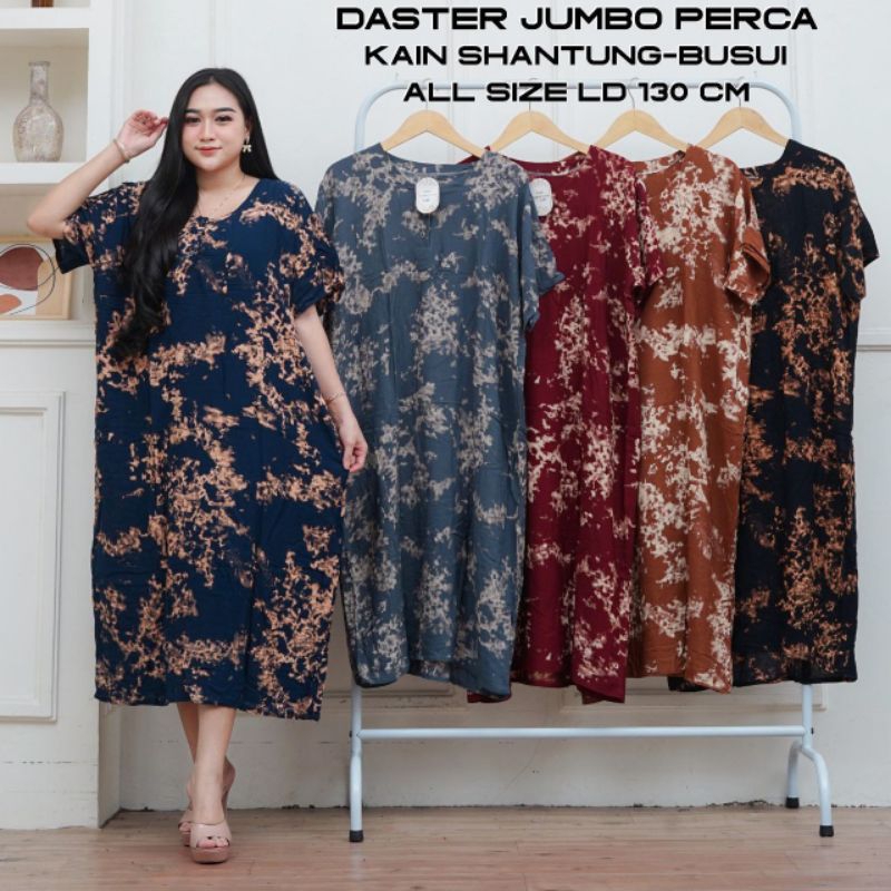 Daster Jumbo Perca Kain Shantung-Busui All Size LD 130 CM muat bb sampai 80kg