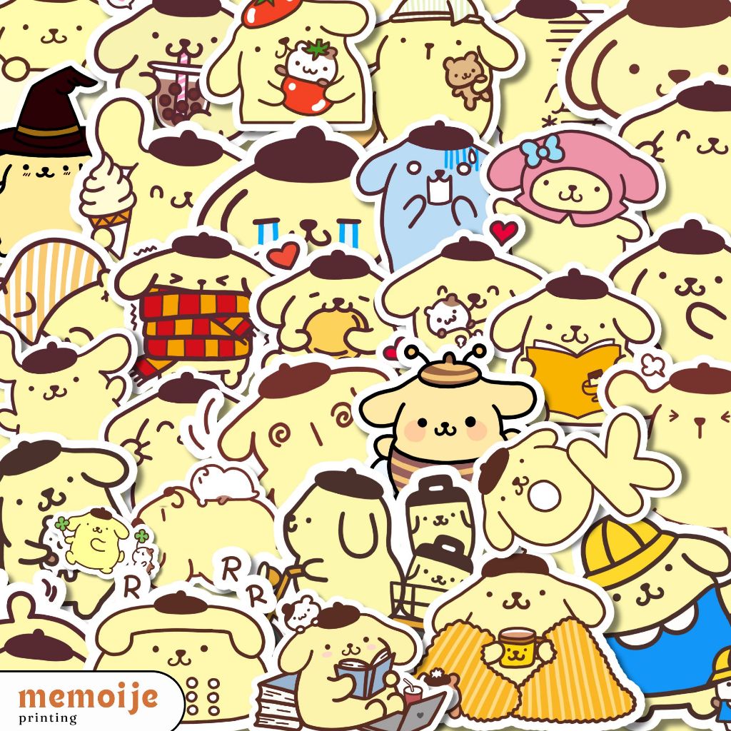 

(50+ PCS) Stiker Pompompurin Sanrio Vinyl Waterproof – Sticker Lucu untuk Laptop, Helm, HP, Motor