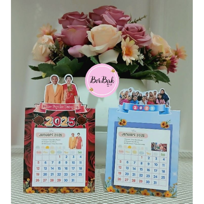 

Kalender Duduk Meja Bebas Foto Handmade