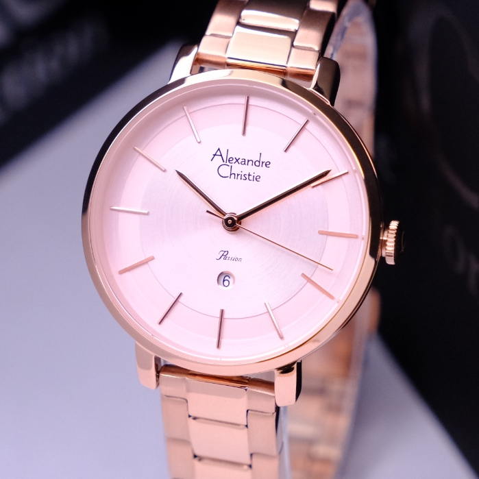 Alexandre Christie Wanita Terbaru Passion Series Original Warna Rosegold Pink - AC2870