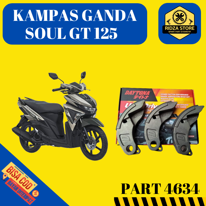Kampas Ganda Racing Daytona Yamaha Soul Gt 125 Original 4634
