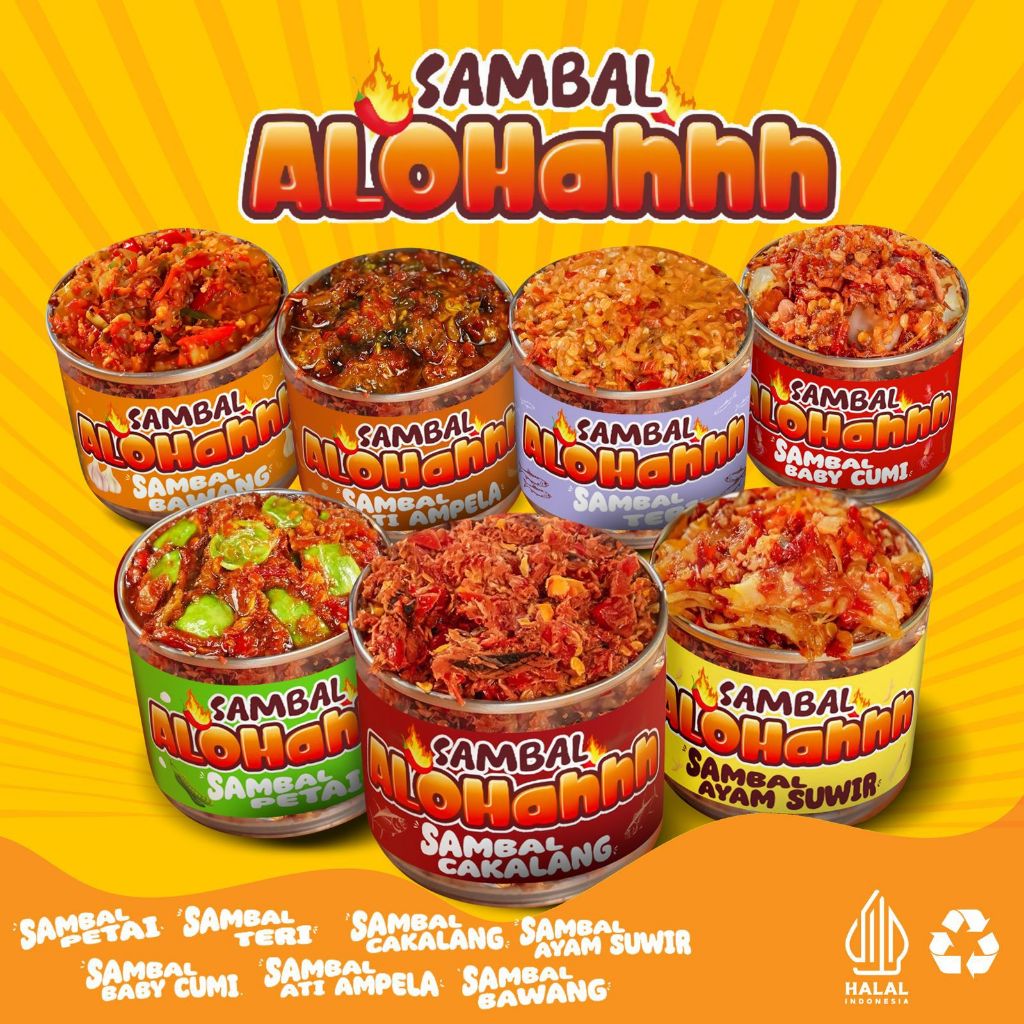 

SAMBAL ALOHAHHH - SAMBAL VIRAL ATI AMPELA 150g By SAMBAL ALOHAHHH