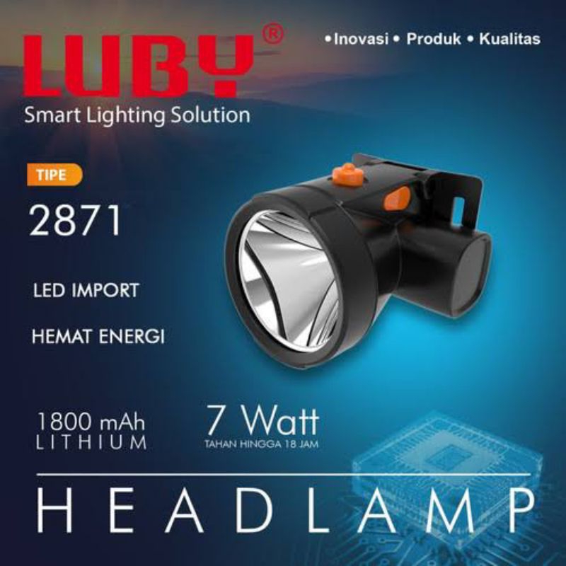 LUBY SENTER KEPALA 7W LED OUTDOOR L-2871 / SENTER KEPALA 7W LED OUTDOOR LUBY L-2871 / SENTER KEPALA 