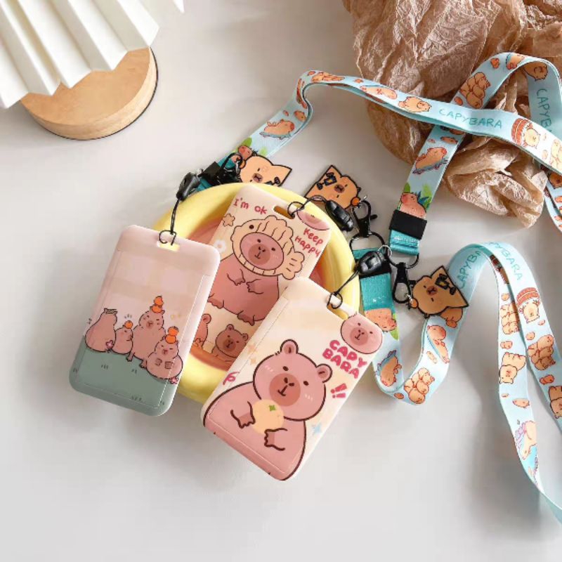 

Lanyard ID Card Holder Kalung Capybara Lucu / Cute Card Holder / Tempat Kartu