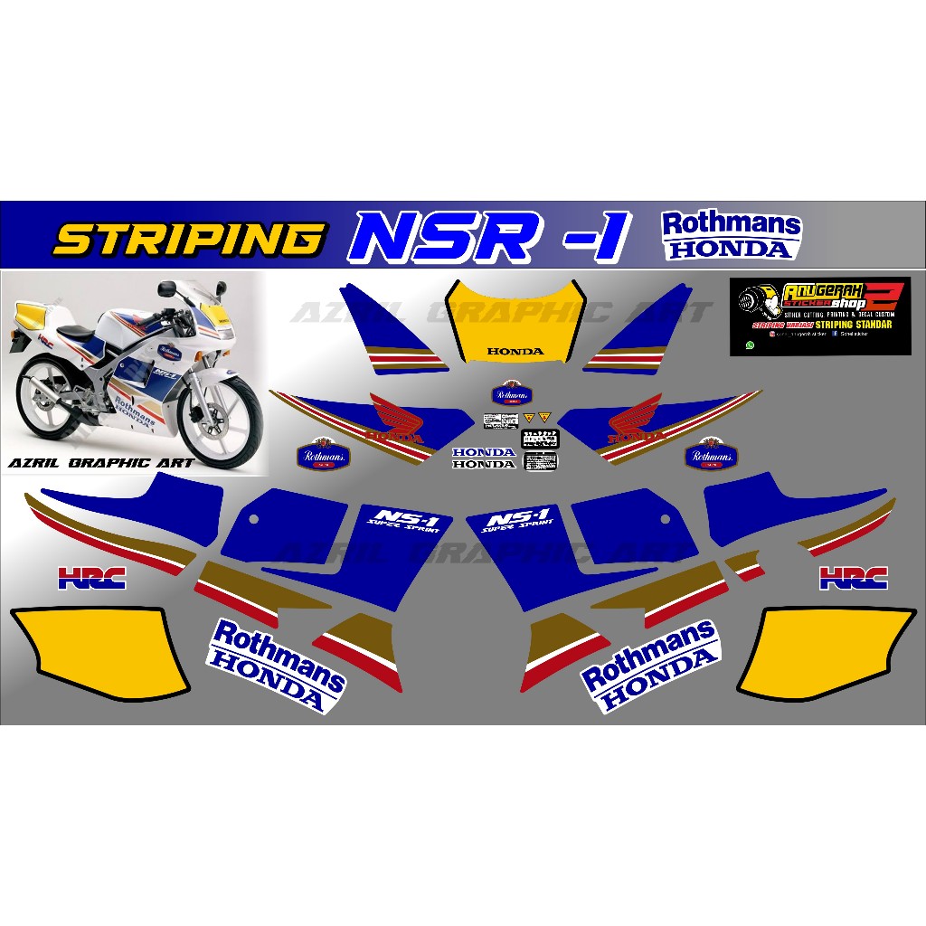 STRIPING HONDA NSR 1 ROTHMANS