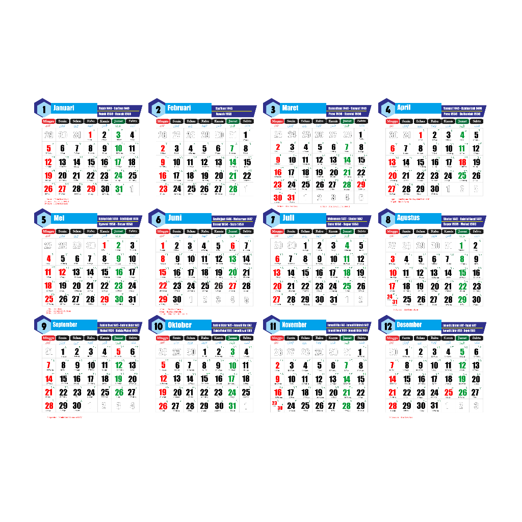 

Desain kalender 2025 editable