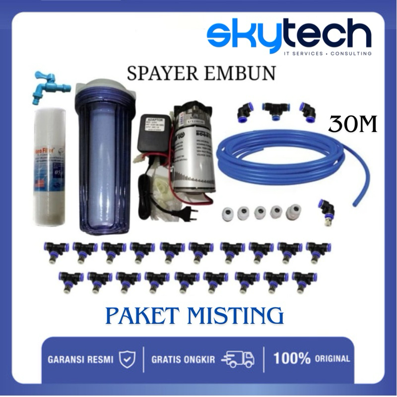 Mesin Kabut Walet Lengkap Set 32 Titik Nozzle Sprayer Misting Kabut