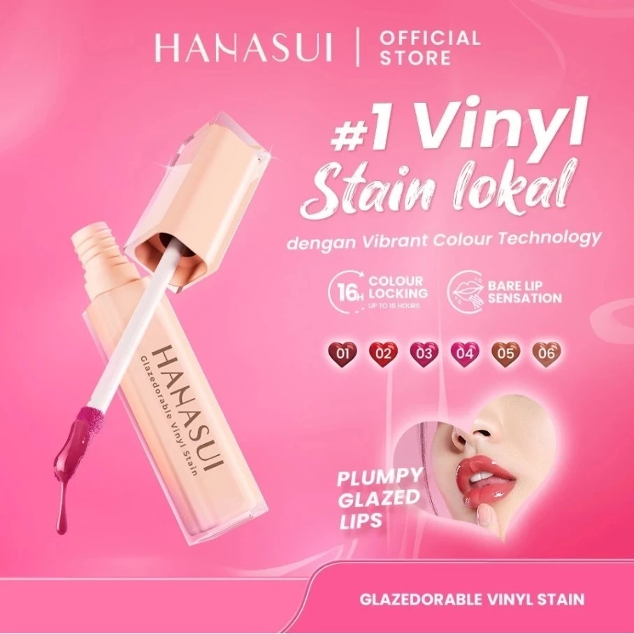 Hanasui Glazedorable Vinyl Stain / Lip Stain Hanasui / HANASUI LIP VINYL