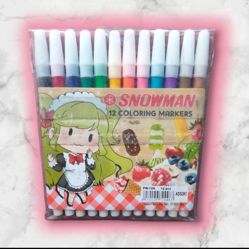 

❤️ATK❤️ spidol snowman original isi 12