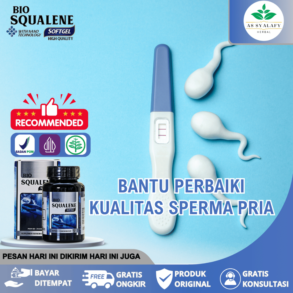 Obat Bantu Perbaiki Kualitas Sperma Sulit Punya Keturunan Sperma Kosong Sedikit & Encer Bio Squalene