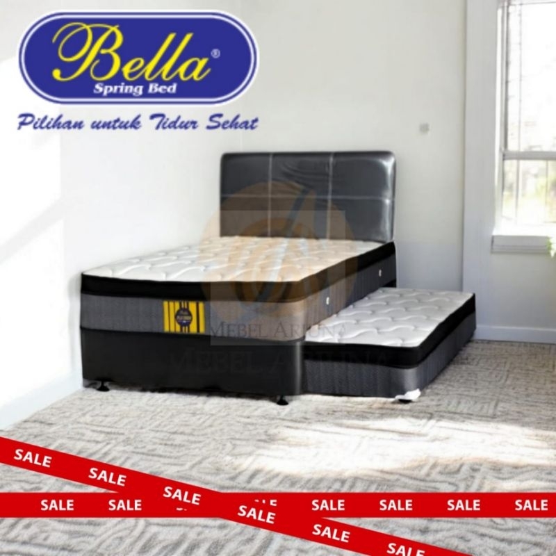 Set Springbed Sorong Bella 2in1 Platinum 90 100 120 140, Desain Mewah, Stylish, Nyaman Maksimal