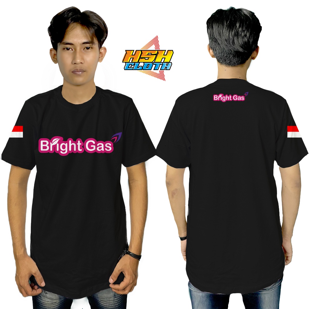 Baju Kaos Distro Pertamina Bright Gas BrightGas Perusahaan Bisa Custom - HSHCloth