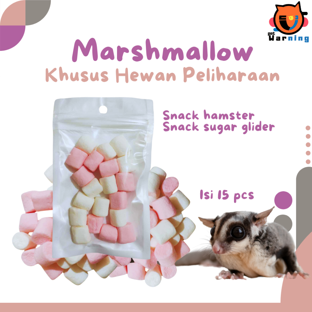 Marshmallow Snack Hamster - Cemilan Hamster - Makanan Hamster - Hamsterfood