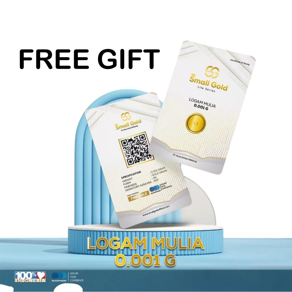( FREE GIFT DO NOT ORDER ) Small Gold Lite Series LoGam Mulia 0.001G