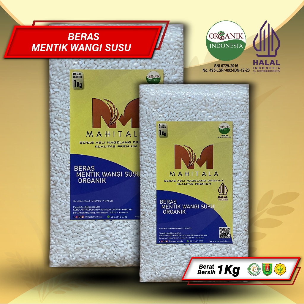 

Beras Mentik Wangi Susu Organik Vacuum 1Kg Mahitala