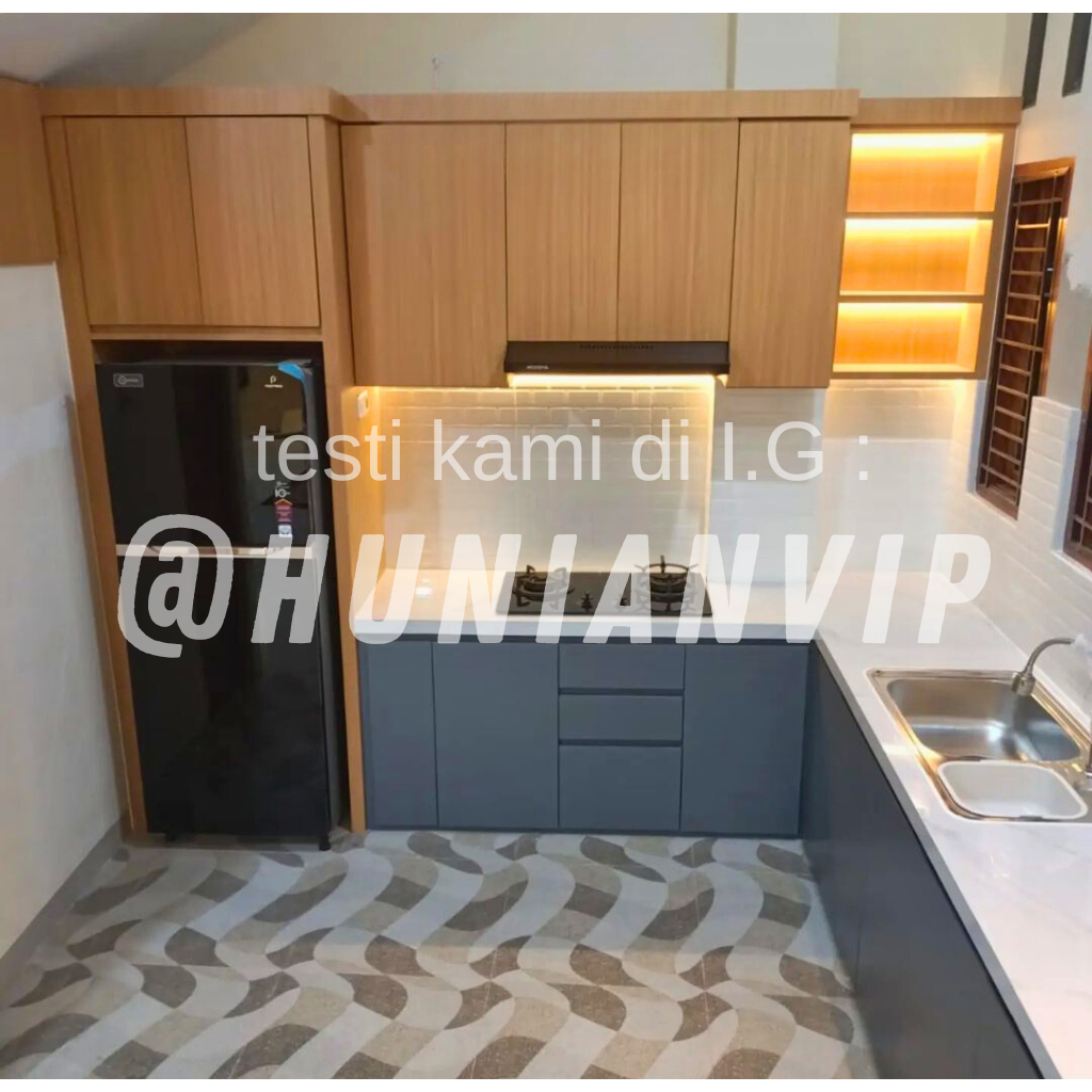 kitchen set rak dapur minimalis aluminium acp terpasang
