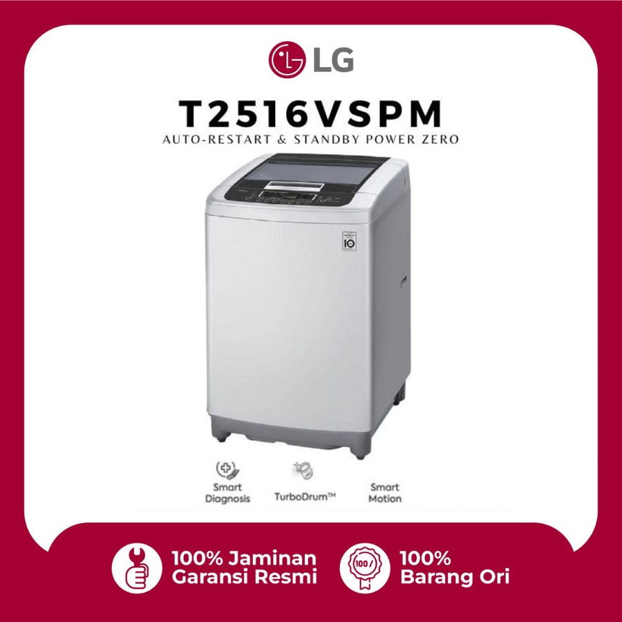 MESIN CUCI T2516VSPM INVERTER 1 TABUNG 16KG TOP LOADNG