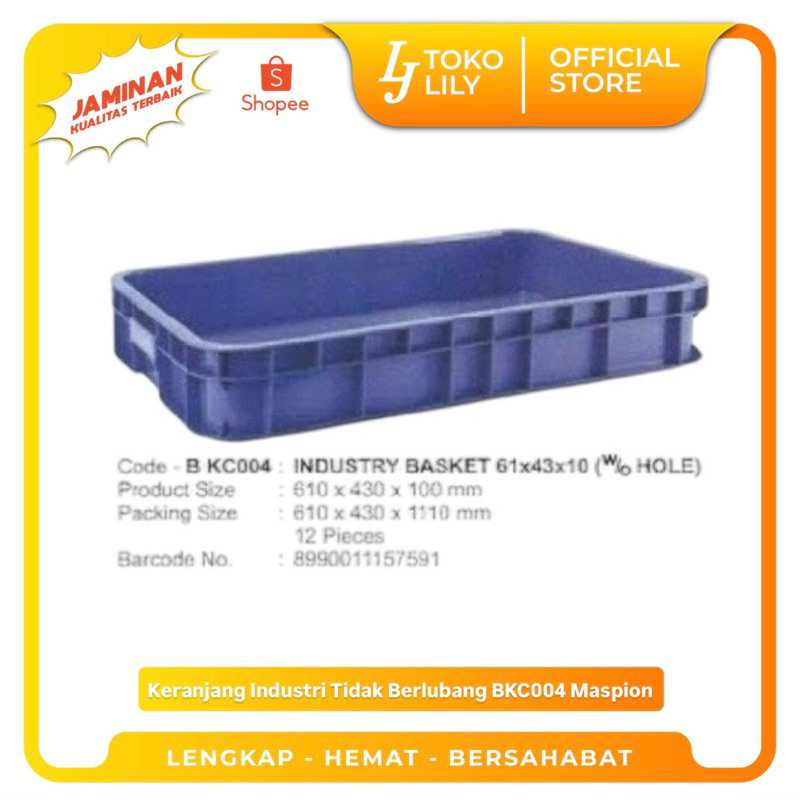 Keranjang Industri Krat Serbaguna BKC004 Maspion