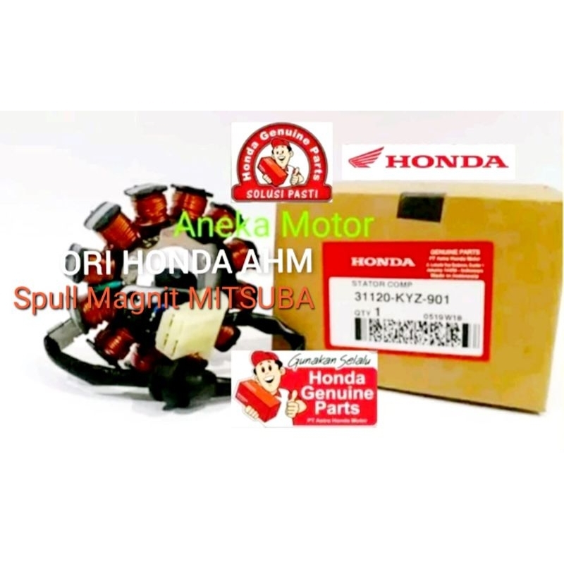 Spull Spul Stator Magnit MITSUBA Honda Supra X 125 Helm in Karbu KYZ 100% Original Honda AHM 31120 K