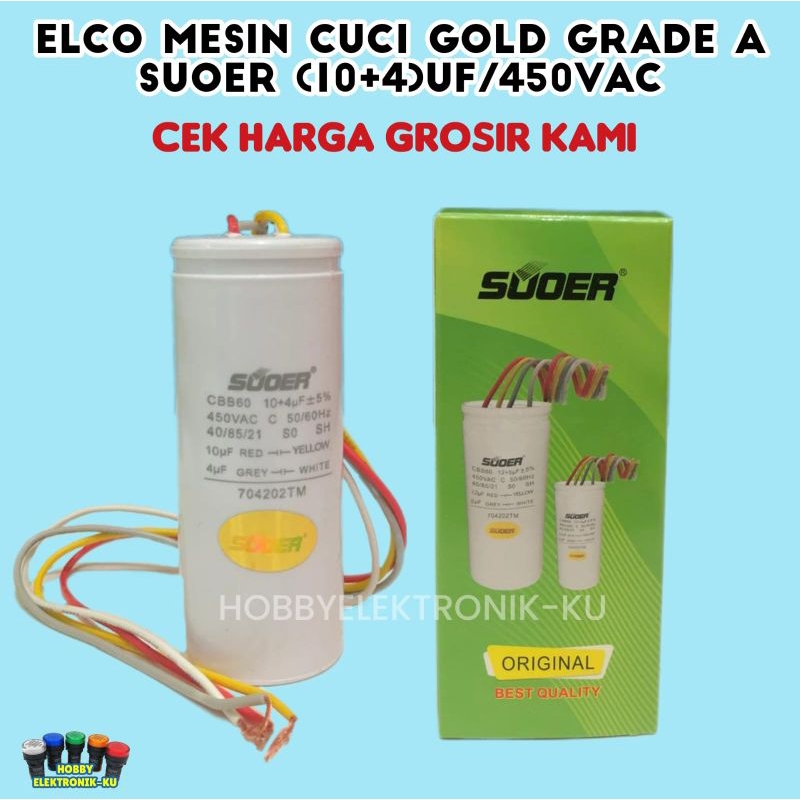 ELCO MESIN CUCI GOLD GRADE A SUOER (10+4)UF/450VAC