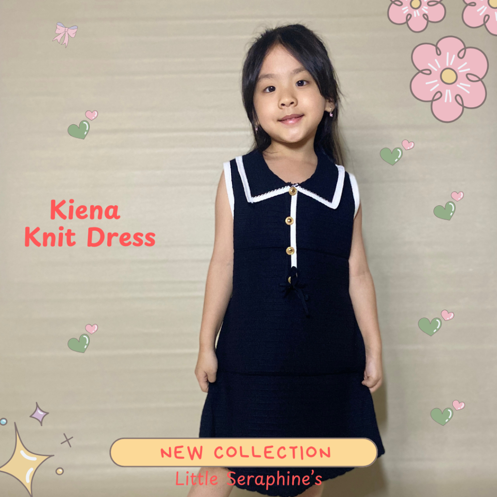 DRESS ANAK BAJU ANAK Kiena Knit Dress Rajut Anak Perempuan Import Premiun