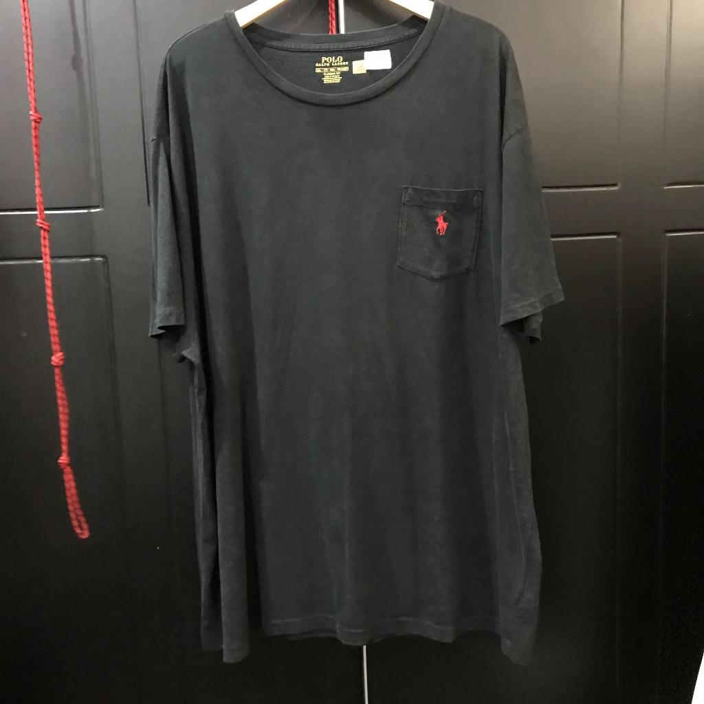 kaos katun polo ralph laurent hitam XXL