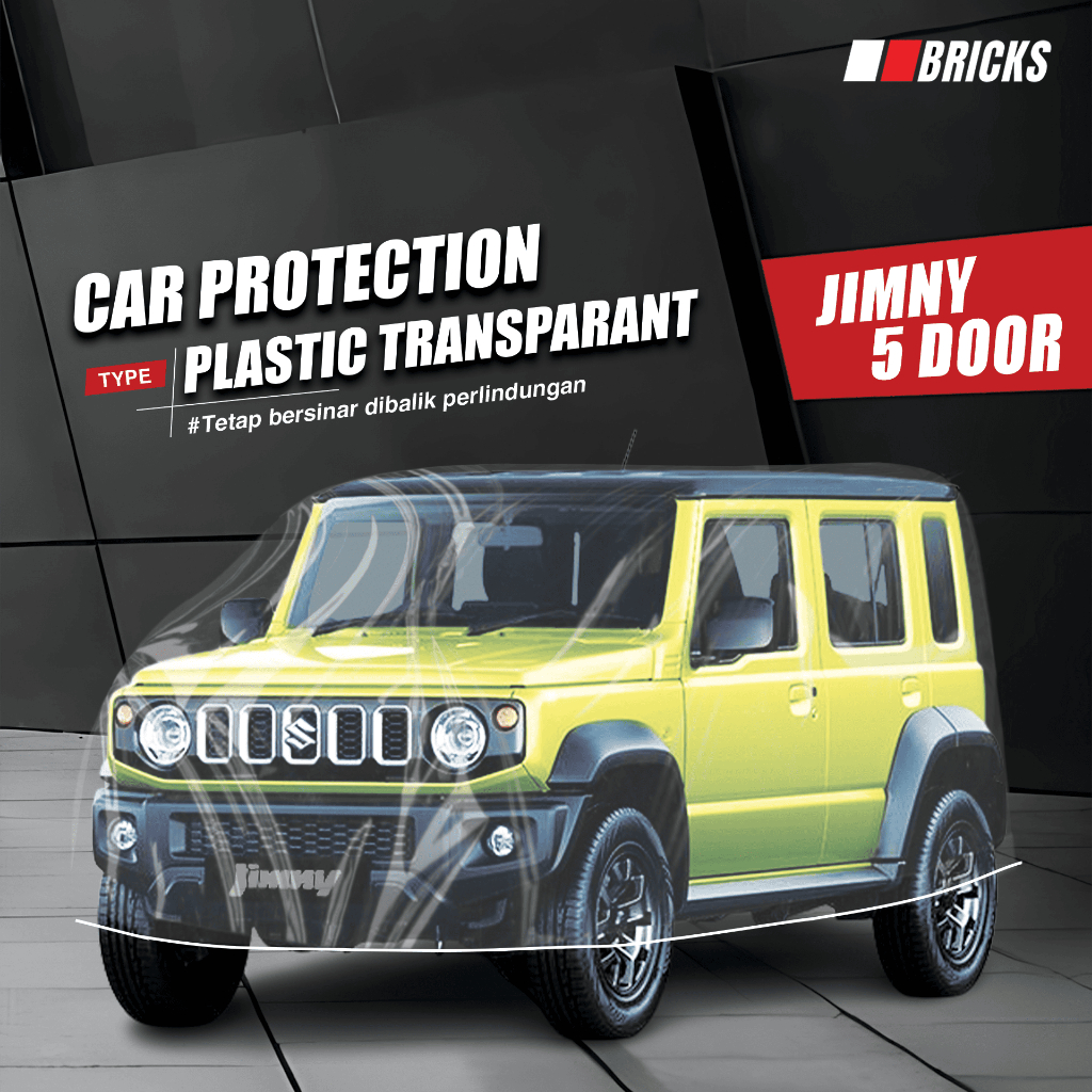 Plastik Cover Jimny 5 Dorr 3 Door Waterproof Penutup Mobil tebal 80 Micron -BRICKS